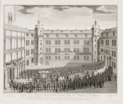 Dresden Palace, Great Courtyard at the Arrival of Archduchess Maria Josepha by Quirijn Fonbonne